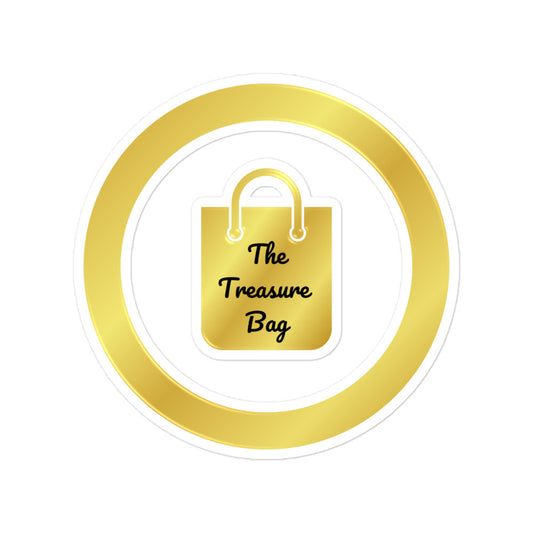 Bubble-free "The Treasure Bag" stickers