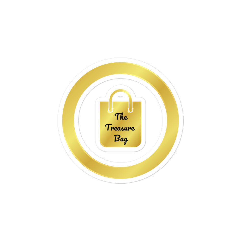 Bubble-free "The Treasure Bag" stickers
