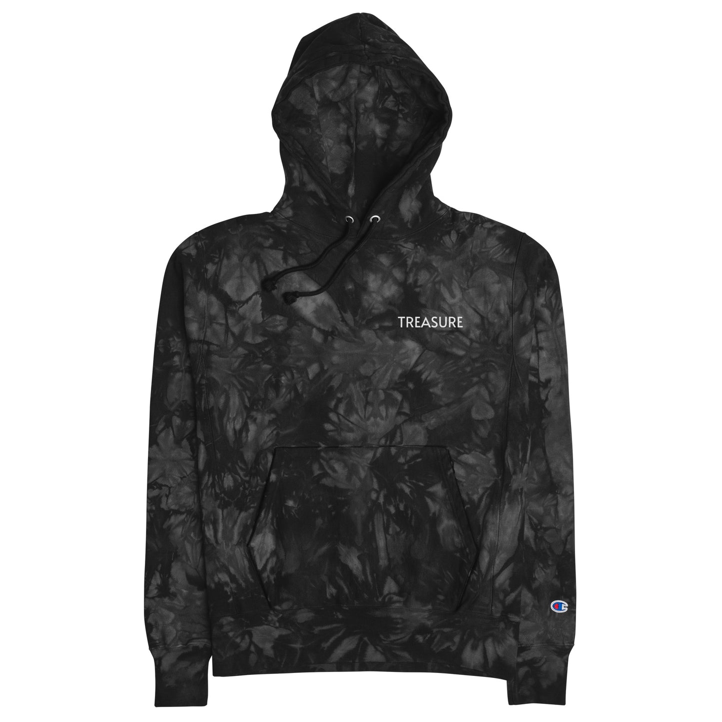 Unisex Champion "TREASURE" tie-dye hoodie