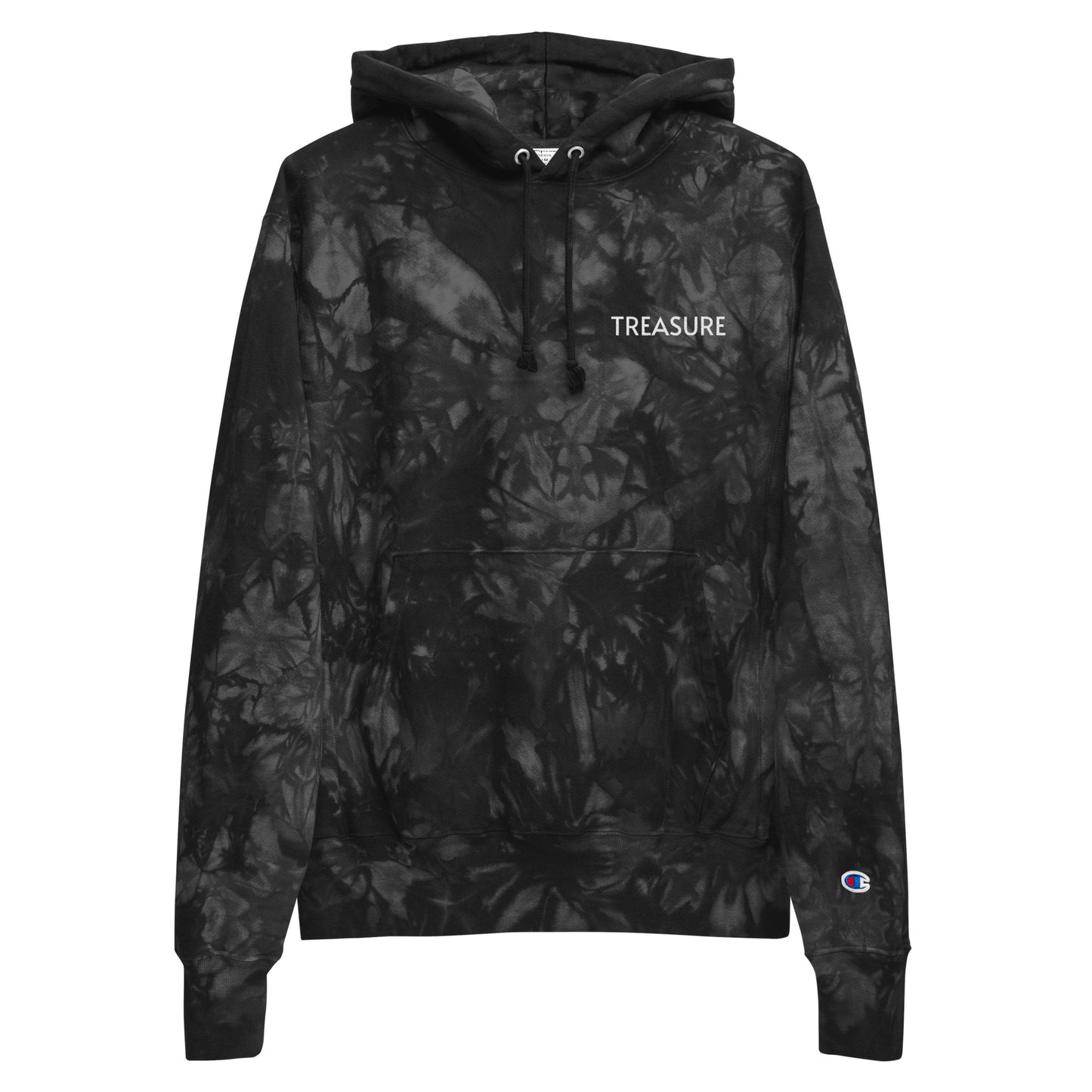 Unisex Champion "TREASURE" tie-dye hoodie